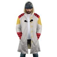 Navy Admiral Hooded Cloak Coat - Image 2