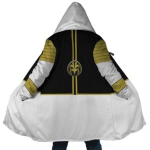 White Ranger Hooded Cloak Coat